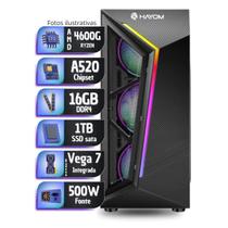 Computador Cpu PC Gamer AMD Ryzen 5 4600g Vega 7 16gb ddr4 1tb ssd sata - PC Master