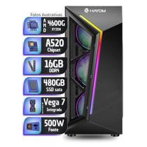 Computador Cpu PC Gamer AMD Ryzen 5 4600g Vega 7 16gb ddr4 480gb ssd sata - PC Master