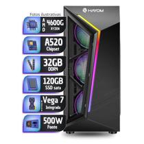 Computador Cpu PC Gamer AMD Ryzen 5 4600g Vega 7 32gb ddr4 120gb ssd sata - PC Master - PC Master