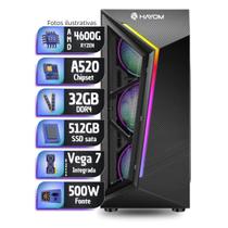 Computador Cpu PC Gamer AMD Ryzen 5 4600g Vega 7 32gb ddr4 512gb ssd sata - PC Master - PC Master