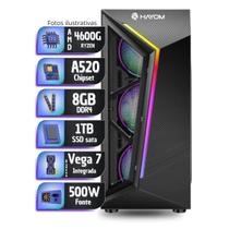 Computador Cpu PC Gamer AMD Ryzen 5 4600g Vega 7 8gb ddr4 1tb ssd sata - PC Master