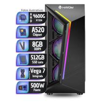 Computador Cpu PC Gamer AMD Ryzen 5 4600g Vega 7 8gb ddr4 512gb ssd sata - PC Master