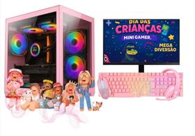 Computador CPU PC Gamer Infantil Feminino Completo Intel Core i5 Memoria Ram 16GB SSD 240GB Monitor Kit Gamer Computador CPU PC Gamer Infantil Feminino Completo Intel Core i5 Memoria Ram 16GB SSD 240GB Monitor Kit Gamer