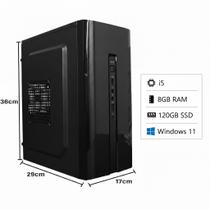 Computador Cpu Pc Torre Intel i5 8Gb Ssd 120gb Windows 11