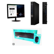 Computador Dell OptiPlex 3050 MINI - Intel i3 7100, 8GB, SSD 256GB + Monitor GT 19,5 + Mouse e Telcado Logitech