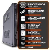 Computador Desktop Amd Ryzen 3 3200G, 8Gb Ddr4, Ssd 256, Win 11 Clique PC