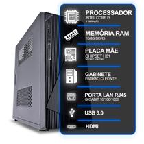 Computador Desktop, Intel Core I3 3ª Geração, 16GB RAM, Sem SSD, Conexões USB/VGA/HDMI/LAN/SOM Computador Desktop, Intel Core I3 3ª Geração, 16GB RAM, Sem SSD, Conexões USB/VGA/HDMI/LAN/SOM