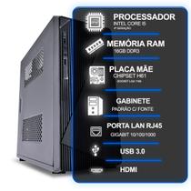 Computador Desktop, Intel Core I5 4ª Geração, 16GB RAM, Sem SSD, Conexões USB/VGA/HDMI/LAN/SOM Computador Desktop, Intel Core I5 4ª Geração, 16GB RAM, Sem SSD, Conexões USB/VGA/HDMI/LAN/SOM