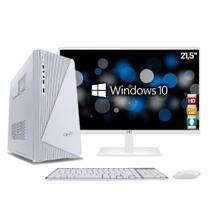 Computador EasyPC White Intel Core i3 8GB HD 1TB Monitor LED 21.5" HQ Full HD 2ms HDMI Branco Windows 10