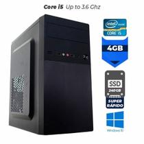 Computador Elo Intel Core i5 3,6Ghz 4GB Ram Hd SSD 240GB Super rápido Windows 10 e pacote de Programas Computador Elo Intel Core i5 3,6Ghz 4GB Ram Hd SSD 240GB Super rápido Windows 10 e pacote de Programas