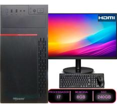 Computador Escritorio Completo Intel I7 8gb Ssd 240 + Wifi