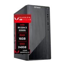 Computador Fácil Amd Ryzen 3 3200G Radeon Vega 8 Graphics 16GB DDR4 3000Mhz SSD 240GB