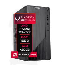 Computador Fácil AMD Ryzen 3 PRO 4350g 3.8 GHz 16GB DDR4 3000MHz Radeon VEGA 6 SSD 480GB