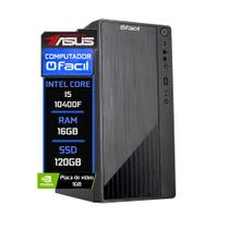 Computador Fácil by Asus Intel Core i5 10400f (Décima Geração) 16GB DDR4 3000MHz Geforce Nvidia SSD 120GB - Fácil Computadores