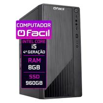 Computador Fácil Intel Core i5 (4ª geração) 8GB SSD 960GB