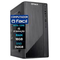 Computador Fácil Intel Core I5 (Terceira Geração) 16GB SSD 240GB