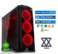 Computador Gamer AEZ Powered By Asus AMD Ryzen 5 3400G, 4GB, SSD 120GB, Linux