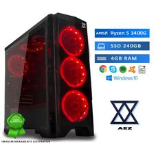Computador Gamer AEZ Powered By Asus AMD Ryzen 5 3400G, 4GB, SSD 240GB, Windows 10