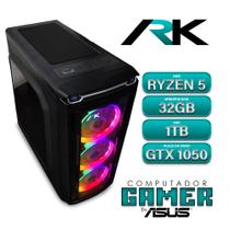 Computador Gamer AMD Ryzen 5 1600 By Asus 32GB HD 1TB Vídeo GTX 1050 4GB Windows 10 - ARK