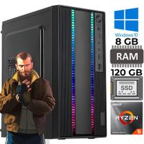 Computador Gamer Amd Ryzen 5 4600G, Ssd 120Gb, 8Gb Ram,Win10