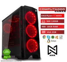 Computador Gamer ARK Powered By Asus AMD Ryzen 5 3600x, 16GB, SSD 120GB, VGA 2GB 128 bits, Linux