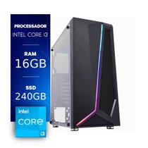 Computador Gamer CertoX Brave 1027 PW Core I3 8100 16GB DDR4 240GB SSD Acrílico Linux Computador Gamer CertoX Brave 1027 PW Core I3 8100 16GB DDR4 240GB SSD Acrílico Linux