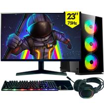 Computador Gamer completo 2Eletro RGB, Intel Core i5, 16GB RAM, SSD 1TB, Fonte 500W, Monitor 23" 75Hz, Kit Gamer completo - PG2E-1020RG