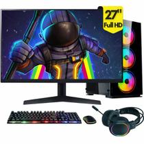 Computador Gamer Completo 2Eletro RGB - Intel Core i5, 16GB RAM, SSD 512GB, Monitor 27" Full HD, Kit Gamer completo - PG2E-1103RG