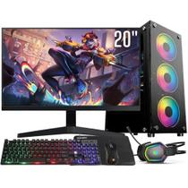 Computador Gamer Completo Intel Core i5 16GB SSD 256GB Kit Gamer com Headset Monitor 20" Windows 10 3green Flash