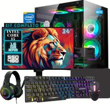 Computador Gamer Completo Intel Core i5 16GB SSD 480GB Kit Gamer com Headset Monitor 24 DreamCompu Computador Gamer Completo Intel Core i5 16GB SSD 480GB Kit Gamer com Headset Monitor 24 DreamCompu