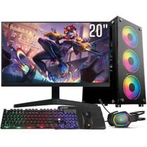 Computador Gamer Completo Intel Core i5, 16GB SSD, 512GB, Kit Gamer com Headset Monitor 20, Windows 11 PRO