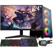 Computador Gamer Completo Intel Core i5 8GB SSD 1TB Kit Gamer com Headset Monitor 24" Windows 10 3green Flash