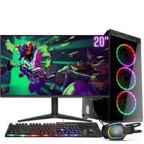 Computador Gamer Completo RGB Intel Core i5 8GB SSD 240GB Kit Gamer com Headset Monitor 20" Windows 10 3green Premium