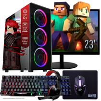 Computador Gamer Completo TOB Intel Core i5 SSD 240GB 16GB Teclado Mouse Mouse Pad e Headset Gamer Monitor 23" Windows 10 Pro Trial - TOB COMPUTERS