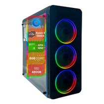 Computador Gamer Concórdia Ryzen 5600X, 8GB, DDR4, SSD 480GB, Placa de Video 1650, Fonte 500W, Linux - 43707 Computador Gamer Concórdia Ryzen 5600X, 8GB, DDR4, SSD 480GB, Placa de Video 1650, Fonte 500W, Linux - 43707