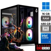 Computador Gamer Core I3-8100 Ssd 480Gb 16Gb Ram Placa Rx580 Computador Gamer Core I3-8100 Ssd 480Gb 16Gb Ram Placa Rx580