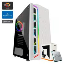 Computador Gamer Entrada AMD Athlon 3000G Apu Vega 3 - BG-033W Branco - Memória DDR4 8GB - SSD M.2 Nvme 256GB - NITRO