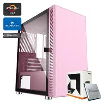 Computador Gamer Entrada AMD Athlon 3000G Apu Vega 3 - BG-048PK Pink - Memória DDR4 16GB - SSD M.2 Nvme 256GB