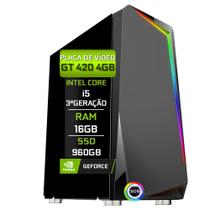 Computador Gamer Fácil Intel Core i5 (Terceira Geração) 16GB GT 420 4GB 128 bits SSD 960GB Fonte 500W