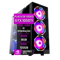 Computador Gamer Fácil Intel Core i5 (Terceira Geração) 8GB GTX 1050ti 4GB SSD 120GB Fonte 500W