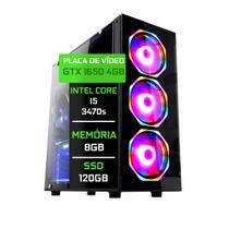 Computador Gamer Fácil Intel Core i5 (Terceira Geração) 8GB GTX 1650 4GB SSD 120GB Fonte 500W