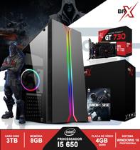 Computador Gamer I5 650 8GB HD 3TB GeForce GT730 Fonte ATX 700W Kit Trust+ Rainbowsix Win 10 Pro BRX
