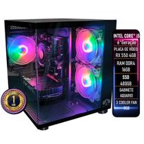 Computador Gamer Intel Core i5 6ºGer RAM DDR4 16GB SSD 480GB RX 550 4GB - ADVANCEDTECH