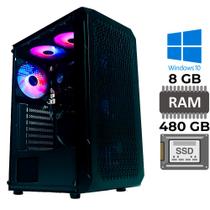 Computador Gamer Ryzen 5 5500, RAM 8GB DDR4, SSD 480GB, Gab MT-G220BK, GTX550Ti, Fonte 500W, 4 Cooler Fan, Windows 10 Computador Gamer Ryzen 5 5500, RAM 8GB DDR4, SSD 480GB, Gab MT-G220BK, GTX550Ti, Fonte 500W, 4 Cooler Fan, Windows 10