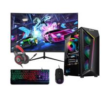 Computador Gamer Ryzen 7 5700g 32gb Ram ssd 480gb RTX 2060 Monitor 23" Combo e Gabinete Preto