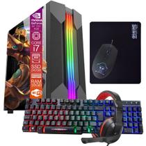 Computador Gamer TOB Intel Core i7 Wi-Fi SSD 240GB 16GB VGA GT730 4GB Windows 10 Pro Trial + Teclado e Mouse + Mouse Pad + Headset