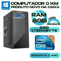 Computador i3, 8GB, SSD 1TB, Windows 10 Pro Trial.