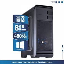 Computador i3 8gb SSd 480gb Windows 10 Pro - Led Azul!!