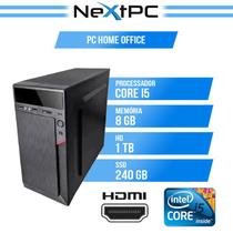 Computador i5 8 gb ssd 240 hd 1 tb Desktop NextPC