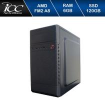Computador Icc Amd Fm2 A8 6gb de Ram Ssd 120 Gb